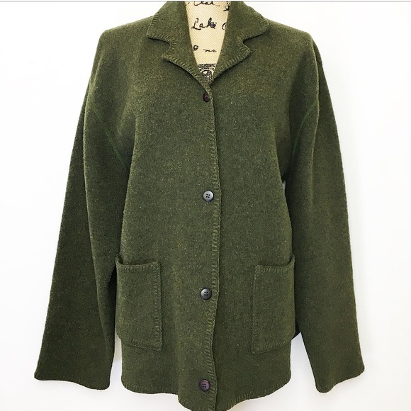 Gaeltarra pure wool knit button up sweater - Picture 1 of 8
